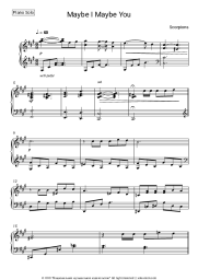 Sheet music, chords Scorpions - Maybe I Maybe You