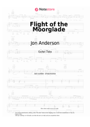 Sheet music, chords Jon Anderson - Flight of the Moorglade