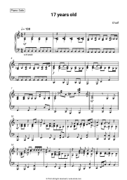 Sheet music, chords Chaif - 17 лет