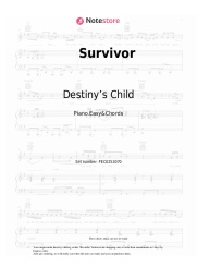 Sheet music, chords Destiny’s Child - Survivor
