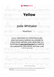 Sheet music, chords Jodie Whittaker - Yellow