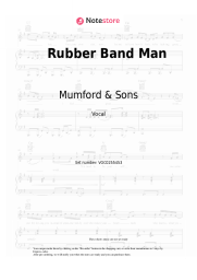 Sheet music, chords Mumford & Sons, Hozier - Rubber Band Man