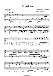 Sheet music, chords Fred De Palma, Ana Mena - Se Iluminaba
