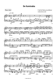 Sheet music, chords Fred De Palma, Ana Mena - Se Iluminaba