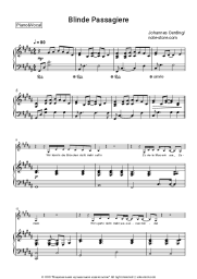 Sheet music, chords Johannes Oerding - Blinde Passagiere