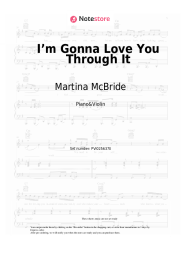 Sheet music, chords Martina McBride - I’m Gonna Love You Through It