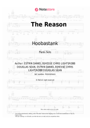Sheet music, chords Hoobastank - The Reason