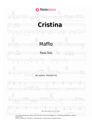 Sheet music, chords Maffio, Justin Quiles, Nacho, Shelow Shaq - Cristina