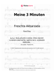 Sheet music, chords Freschta Akbarzada, Sido - Meine 3 Minuten