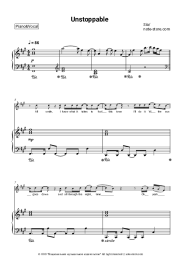 Sheet music, chords Sia - Unstoppable