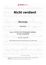 Sheet music, chords Michelle, Matthias Reim - Nicht verdient