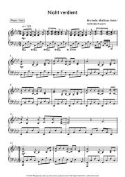 Sheet music, chords Michelle, Matthias Reim - Nicht verdient