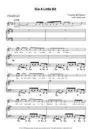 Sheet music, chords Tinashe, Ms Banks - Die A Little Bit