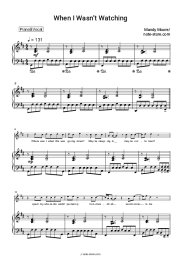 Sheet music, chords Mandy Moore - When I Wasn’t Watching