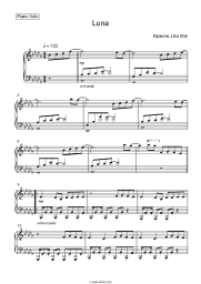 Sheet music, chords Irakli, Lika Star - Luna