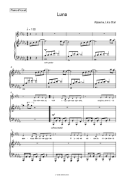 Sheet music, chords Irakli, Lika Star - Luna