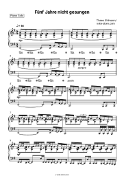 Sheet music, chords Thees Uhlmann - Fünf Jahre nicht gesungen