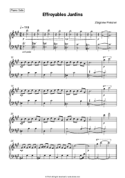Sheet music, chords Zbigniew Preisner - Effroyables Jardins