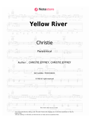 Sheet music, chords Christie - Yellow River