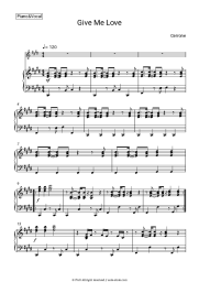 Sheet music, chords Cerrone - Give Me Love