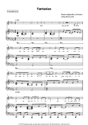 Sheet music, chords Rauw Alejandro, Farruko - Fantasias