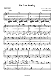 Sheet music, chords Yoshinao Nakada - The Train Running