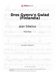 Sheet music, chords Jean Sibelius - Dros Gymru'n Gwlad (Finlandia)
