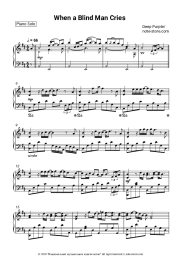 Sheet music, chords Deep Purple - When a Blind Man Cries