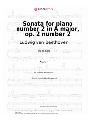 undefined Ludwig van Beethoven - Sonata for piano number 2 in A major, op. 2 number 2