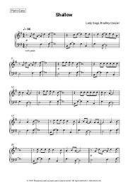 Sheet music, chords Lady Gaga, Bradley Cooper - Shallow (From A Star Is Born)