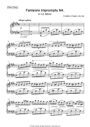 Sheet music, chords Frederic Chopin - Fantaisie Impromptu, Op. 66