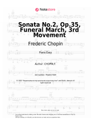 Sheet music, chords Frederic Chopin - Sonata No.2, Op.35, Funeral March, 3rd Movement