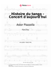 Sheet music, chords Astor Piazzolla - Histoire du tango - Concert d'aujourd'hui