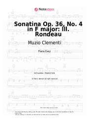 Sheet music, chords Muzio Clementi - Sonatina Op. 36, No. 4 in F major: lll. Rondeau