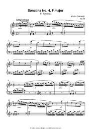 Sheet music, chords Muzio Clementi - Sonatina Op. 36, No. 4 in F major: lll. Rondeau