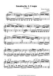 Sheet music, chords Muzio Clementi - Sonatina Op. 36, No. 3 in C major: lll. Allegro