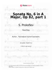 Sheet music, chords S. Prokofiev - Sonata No. 6 in A Major, Op 82, part 1