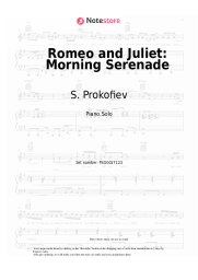 Sheet music, chords S. Prokofiev - Romeo and Juliet: Morning Serenade