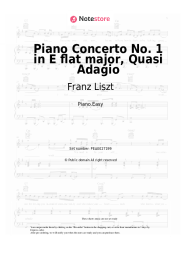 Sheet music, chords Franz Liszt  - Piano Concerto No. 1 in E flat major, Quasi Adagio