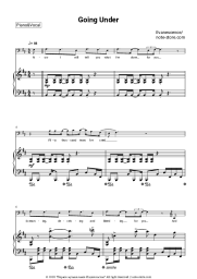 Sheet music, chords Evanescence - Going Under