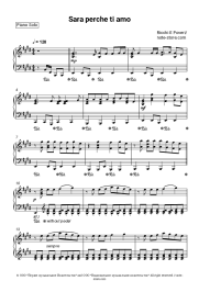 Sheet music, chords Ricchi e Poveri - Sara perche ti amo