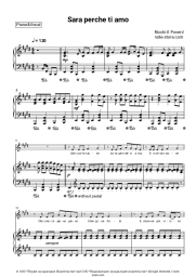 Sheet music, chords Ricchi e Poveri - Sara perche ti amo