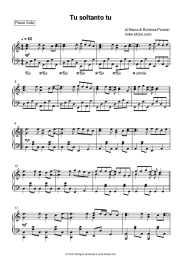 Sheet music, chords Al Bano & Romina Power - Tu, soltanto tu