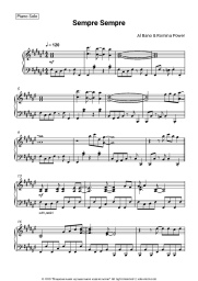 Sheet music, chords Al Bano & Romina Power - Sempre sempre (Siempre siempre)