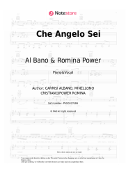 Sheet music, chords Al Bano & Romina Power - Che Angelo Sei
