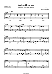 Sheet music, chords Tim Bendzko - Laut Und Bunt