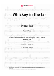 Sheet music, chords Metallica - Whiskey in the Jar