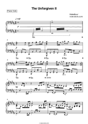 Sheet music, chords Metallica - The Unforgiven II