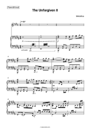 Sheet music, chords Metallica - The Unforgiven II