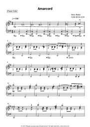 Sheet music, chords Nino Rota - Amarcord theme